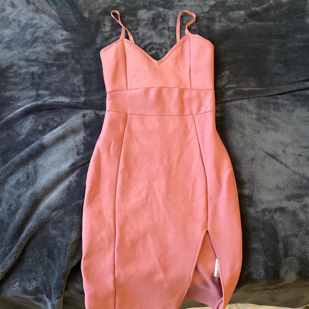 No label pink Rayon/Spandex Bodycon dress